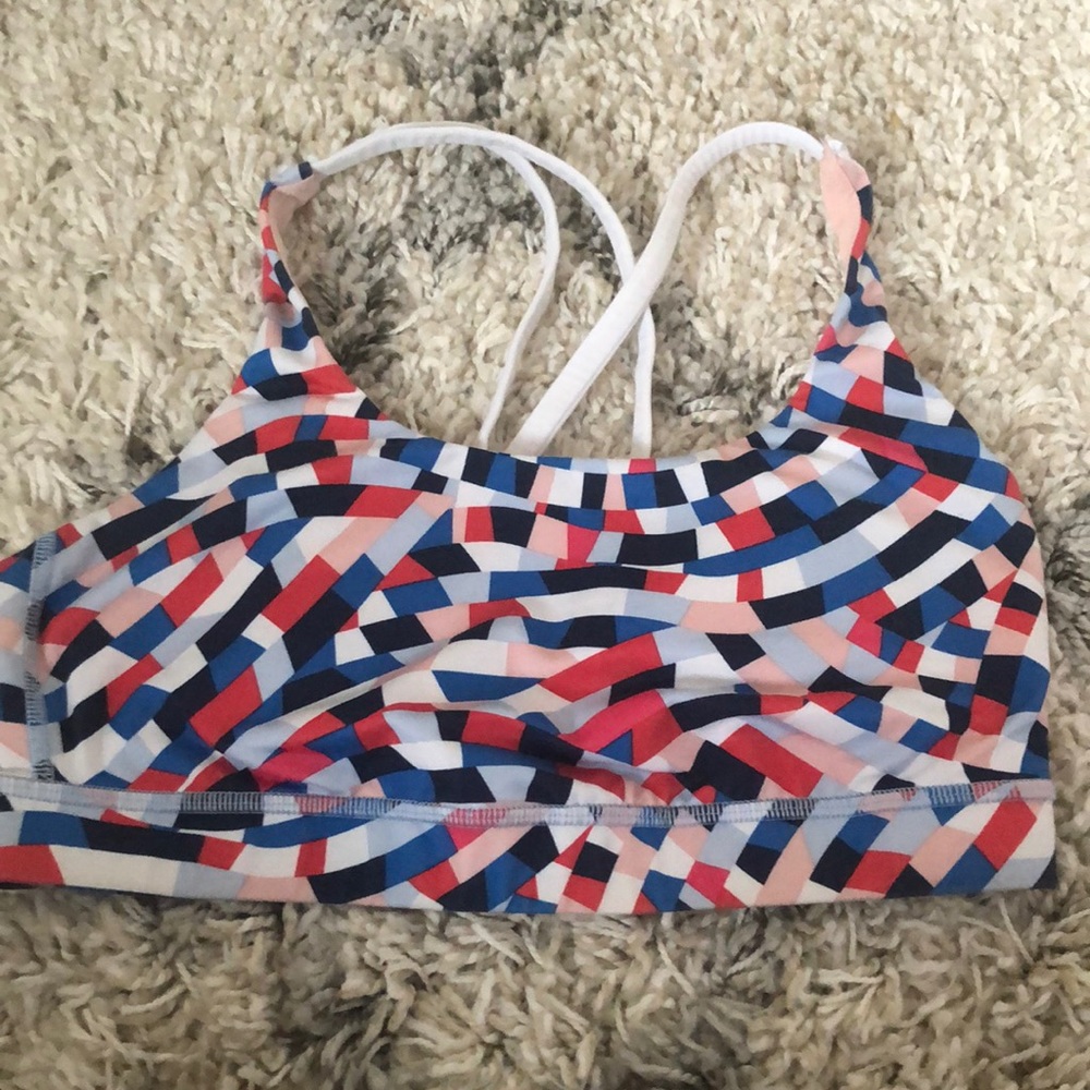 Lululemon mosaic multicolored crossback bra